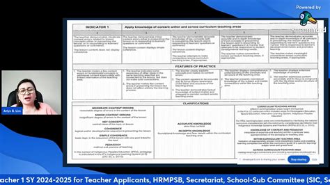 VIRTUAL ORIENTATION OF TEACHER 1 APPLICANTS FOR .